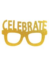 Papierowe okulary brokatowe Celebrate (4 szt.)