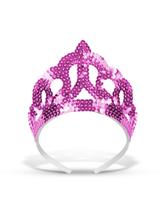 Tiara cekiny różowa