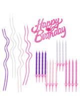 Zestaw świeczek urodzinowych dla dziewczynki