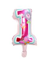 Balon foliowy roczek - różowy