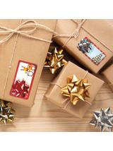 Ozdobne karneciki na prezenty z kokardką (8 szt.)