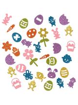 Brokatowe naklejki - wielkanocne kształty z pianki