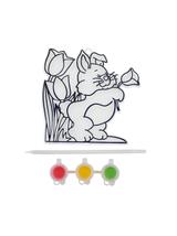 Wielkanocny witrażyk z farbkami zając