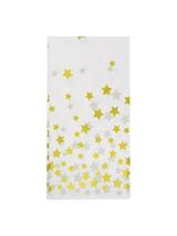Obrus złote gwiazdki - biały