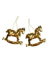 Zestaw cekinowych koników na biegunach (2 szt.)