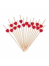 Szpilki do koreczków z serduszkami (16 szt.) - FSC 100%