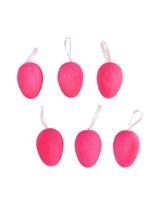 Dekoracyjne jajeczka flokowane małe (6 szt.)