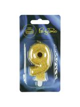 Świeczka cyferka premium nr 9 złota