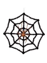 Pajęczyna z pająkiem - dekoracja Halloweenowa