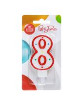 Świeczka cyferka - kropki nr 8