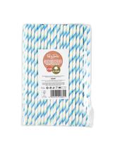 Słomki papierowe łamane niebieskie (144 szt.) - FSC Mix Credit