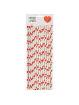 Słomki papierowe serduszka (12 szt.) - FSC Mix Credit