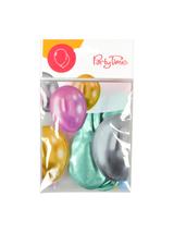 Balony - efekt chromu zielone (5 szt.)