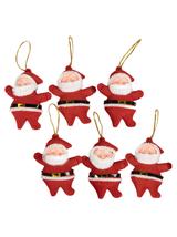 Mikołaje wiszące (6 szt.) czerwone
