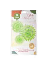 Rozety dekoracyjne (3 szt.) limonkowe - FSC Mix Credit