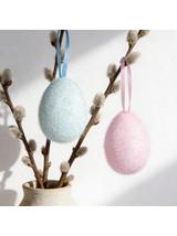 Brokatowe jajka flokowane duże (2 szt.)