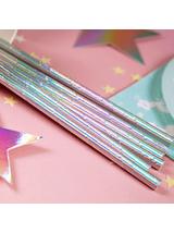 Słomki papierowe opalizujące (12 szt.) - FSC Mix Credit