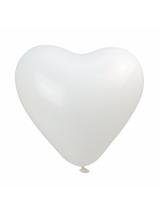 Balony serca białe (100 szt.)