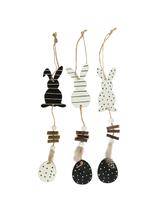 Drewniana zawieszka wielkanocna Glamour