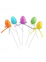 Brokatowe pisanki na piku (5 szt.)