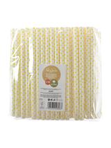 Słomki papierowe jumbo 10 mm żółte (144 szt.) - FSC Mix Credit
