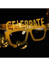 Papierowe okulary brokatowe Celebrate (4 szt.)