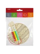 Drewniana ozdoba zrób to sam - zimowe wzory