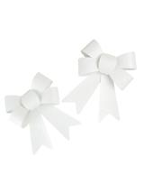 Zestaw kokard brokatowych (2 szt.) białych