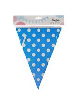 Girlanda kropki - niebieska