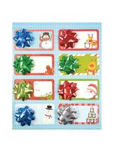 Ozdobne karneciki na prezenty z kokardką (8 szt.)