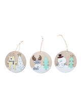 Drewniana zawieszka - świąteczny mix