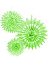 Rozety dekoracyjne (3 szt.) limonkowe - FSC Mix Credit