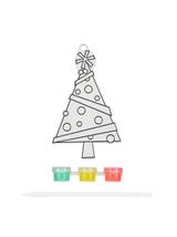 Świąteczny witrażyk z farbkami