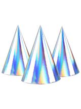 Czapeczki papierowe opalizujące (3 szt.)