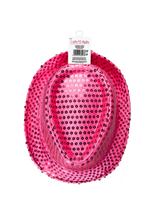 Kapelusz cekiny różowy