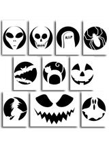 Szablony do dyni halloweenowej (10 szt.)