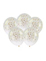 Balony transparentne z nadrukiem konfetti (5 szt.)