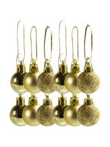 Bombki mini (12 szt.) złote