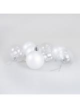 Zestaw bombek transparentnych (8 szt.) - perłowe