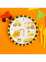 Talerze papierowe - plac budowy (8 szt.) - FSC Mix Credit