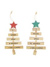 Drewniana zawieszka - choinka - FSC 100%