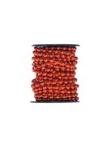 Łańcuch z koralami na szpuli czerwony