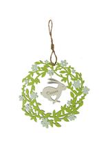 Drewniany wieniec z króliczkiem - FSC 100%