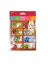 Ozdobne karneciki na prezenty z kokardką (8 szt.)