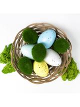 Dekoracyjne kamienie z imitacji mchu (4 szt.)