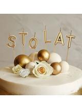 Świeczki urodzinowe napis "Sto lat"