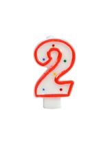 Świeczka cyferka - kropki nr 2