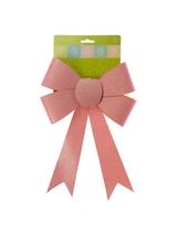 Kokarda brokatowa duża różowa