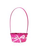 Kolorowy koszyczek wielkanocny ze wstążką