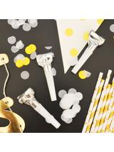 Gwizdki Celebrate! (6 szt.) srebrne